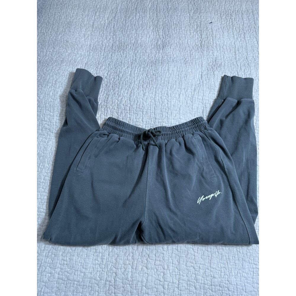 YoungLA Cloud Jogger Pants Mens LG Blue Grey Sweatpants Model 228 Gym Workout - Picture 6 of 10